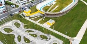 Pumptrack Velodrom Luftaufnahme