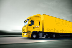 Lkw in Gelb